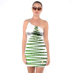Christmas Tree Spruce One Soulder Bodycon Dress