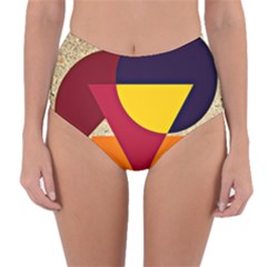 Circle Half Circle Colorful Reversible High-waist Bikini Bottoms