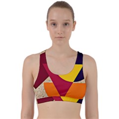 Circle Half Circle Colorful Back Weave Sports Bra by Mariart