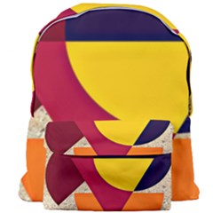 Circle Half Circle Colorful Giant Full Print Backpack by Mariart