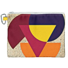 Circle Half Circle Colorful Canvas Cosmetic Bag (xxl) by Mariart