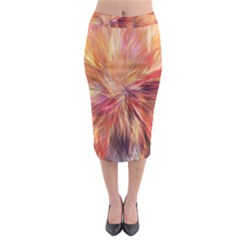 Color Background Structure Lines Midi Pencil Skirt