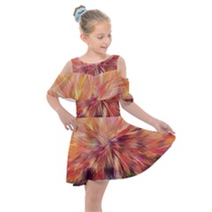 Color Background Structure Lines Kids  Shoulder Cutout Chiffon Dress by Mariart