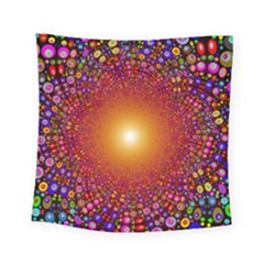 Color Background Structure Lines Polka Dots Square Tapestry (small)