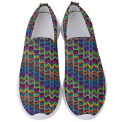 Decorative Ornamental Abstract Wave Men s Slip On Sneakers