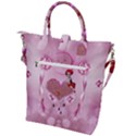 Cute Little Girl With Heart Buckle Top Tote Bag View2