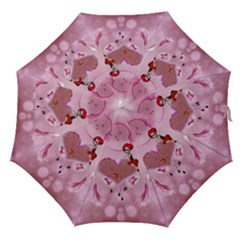 Cute Little Girl With Heart Straight Umbrellas by FantasyWorld7