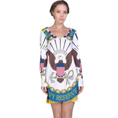 Seal Of United States Navy Reserve, 2005-2017 Long Sleeve Nightdress by abbeyz71