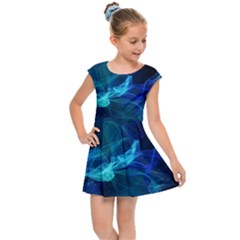 Electric Wave Kids  Cap Sleeve Dress by JezebelDesignsStudio