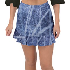 Echo Blue Fishtail Mini Chiffon Skirt by JezebelDesignsStudio