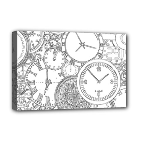 Time Goes On Deluxe Canvas 18  X 12  (stretched) by JezebelDesignsStudio