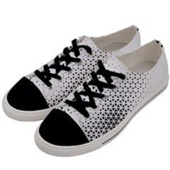 Geometric Abstraction Pattern Men s Low Top Canvas Sneakers