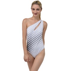 Geometric Abstraction Pattern To One Side Swimsuit by Mariart