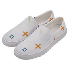 Geometry Triangle Line Men s Canvas Slip Ons