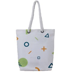 Geometry Triangle Line Full Print Rope Handle Tote (small) by Mariart