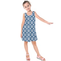 Flower Decorative Ornamental Kids  Sleeveless Dress