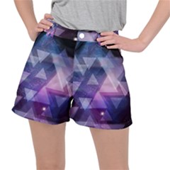Geometric Triangle Stretch Ripstop Shorts