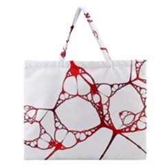 Fractals Cells Autopsy Pattern Zipper Large Tote Bag by Mariart