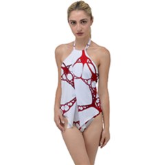 Fractals Cells Autopsy Pattern Go With The Flow One Piece Swimsuit