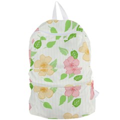 Flowers Leaf Stripe Pattern Foldable Lightweight Backpack