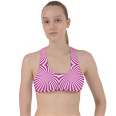 Hypnotic Psychedelic Abstract Ray Criss Cross Racerback Sports Bra