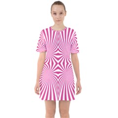 Hypnotic Psychedelic Abstract Ray Sixties Short Sleeve Mini Dress by Alisyart