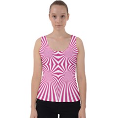 Hypnotic Psychedelic Abstract Ray Velvet Tank Top by Alisyart