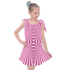 Hypnotic Psychedelic Abstract Ray Kids  Tie Up Tunic Dress by Alisyart