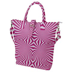 Hypnotic Psychedelic Abstract Ray Buckle Top Tote Bag
