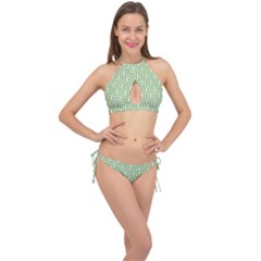 Leaf Leaves Flora Cross Front Halter Bikini Set