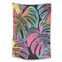 Leaves Tropical Jungle Pattern Large Tapestry