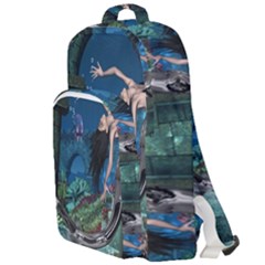 Wonderful Mermaid In The Deep Ocean Double Compartment Backpack by FantasyWorld7