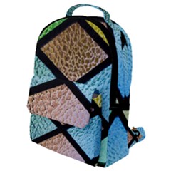 Stained Glass Soul Flap Pocket Backpack (small) by WensdaiAmbrose