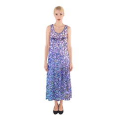 Pastel Rainbow Shimmer - Eco- Glitter Sleeveless Maxi Dress