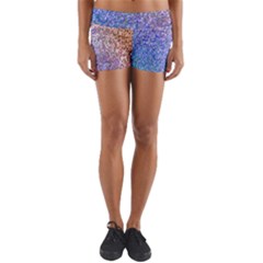 Pastel Rainbow Shimmer - Eco- Glitter Yoga Shorts