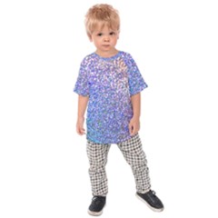 Pastel Rainbow Shimmer - Eco- Glitter Kids  Raglan Tee