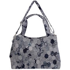 Grayscale Tiles Double Compartment Shoulder Bag by WensdaiAmbrose