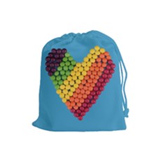 What A Sweet Heart Drawstring Pouch (large)