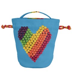 What A Sweet Heart Drawstring Bucket Bag by WensdaiAmbrose