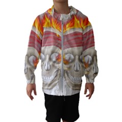 Fire Red Skull Hooded Windbreaker (kids)