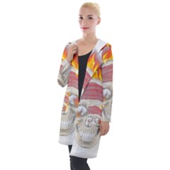 Fire Red Skull Hooded Pocket Cardigan