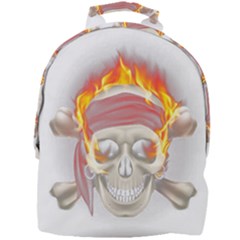 Fire Red Skull Mini Full Print Backpack