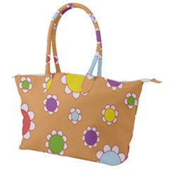 Floral Flowers Retro Canvas Shoulder Bag by Mariart