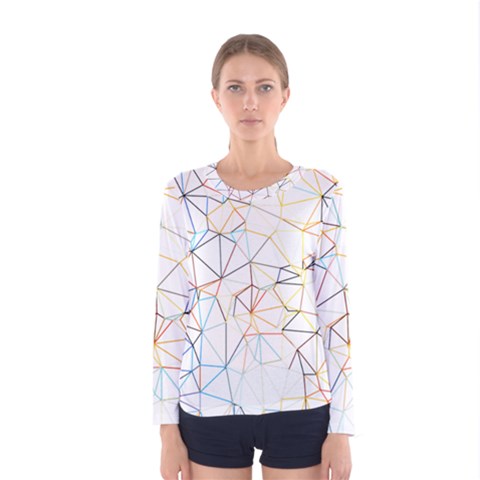 Geometric Pattern Abstract Shape Women s Long Sleeve Tee by Mariart