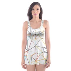 Geometric Pattern Abstract Shape Skater Dress Swimsuit by Mariart