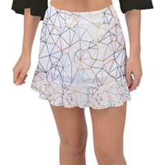 Geometric Pattern Abstract Shape Fishtail Mini Chiffon Skirt by Mariart
