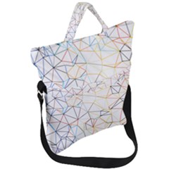 Geometric Pattern Abstract Shape Fold Over Handle Tote Bag