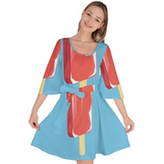 Ice Cream Velour Kimono Dress by Mariart