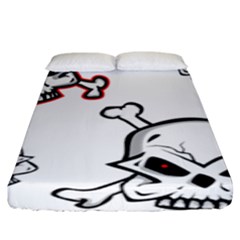 Illustration Vector Skull Fitted Sheet (king Size) by Mariart