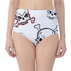 Illustration Vector Skull Classic High-waist Bikini Bottoms by Mariart